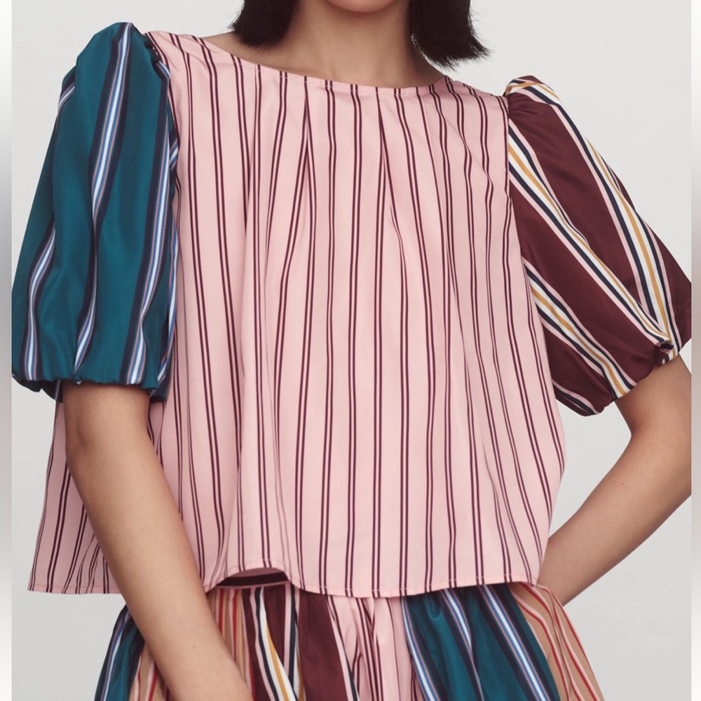 Maeve (Anthropologie) Taffeta Bow Swing Blouse – Size M